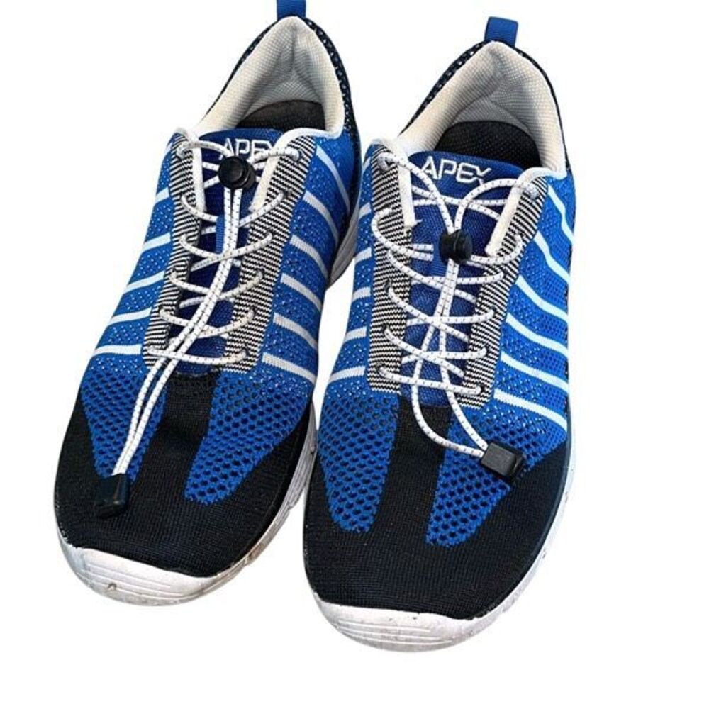 Apex Men’s  Breeze Knit Elastic Lace Up Mesh Running Shoes Blue Size 12.5‎